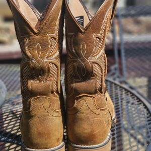 Ariat Tan Leather Work Boot Interior Label